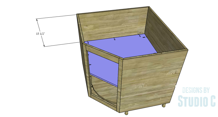 DIY Plans to Build a Diagonal Corner Base Kitchen Cabinet_Shelf 2