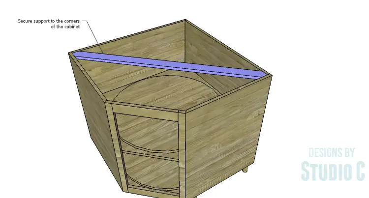 DIY Plans to Build a Diagonal Corner Base Kitchen Cabinet_Support 2