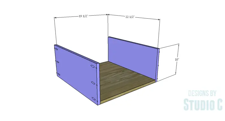 DIY Plans to Build Single Washer and Dryer Pedestals_Drawer BS