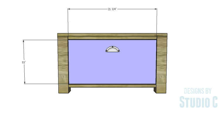DIY Plans to Build Single Washer and Dryer Pedestals_Drawer Front