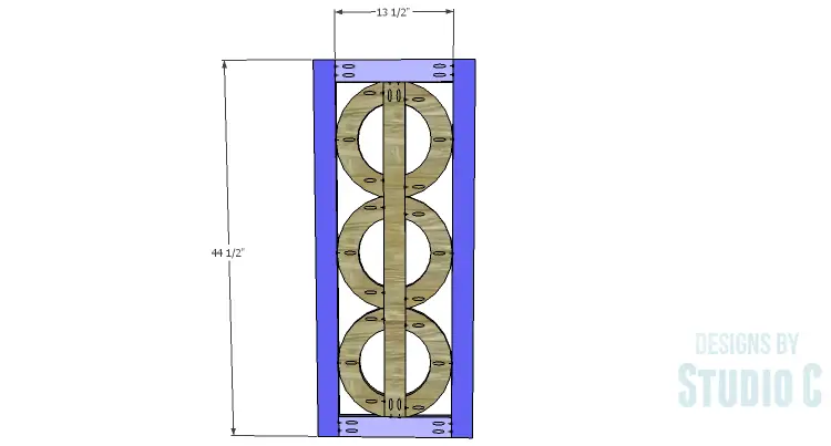 DIY Plans to Build a Circle Bookcase_Outer Side Frames