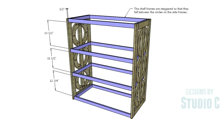 DIY Plans to Build a Circle Bookcase_Shelf Frames 2