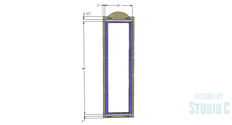 DIY Plans to Build a Dorm Mirror Frame_Back Frame