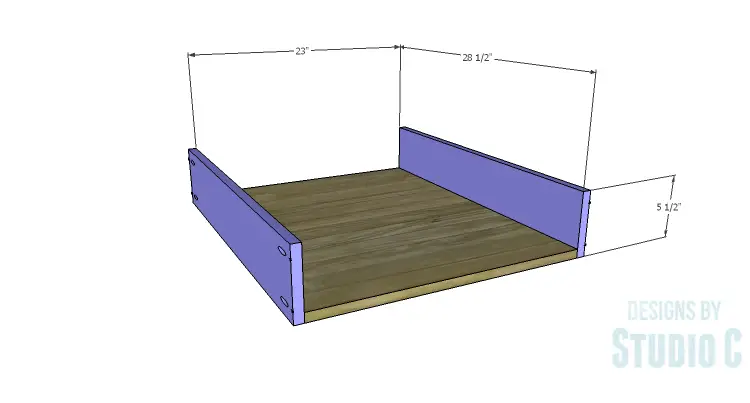 DIY Plans to Build a Rustic Metal Strap Queen Bed_Drawer BS