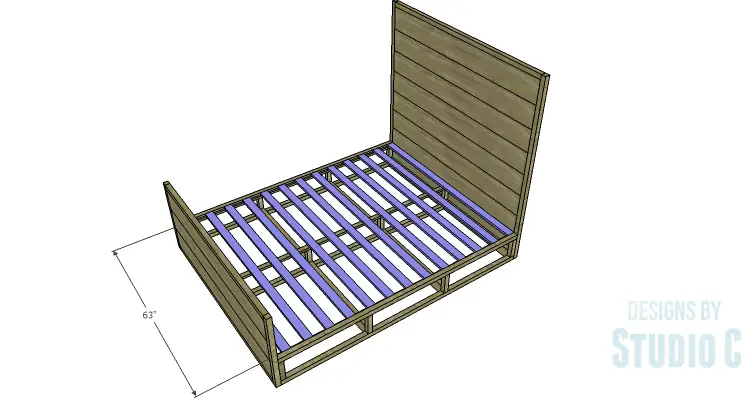 DIY Plans to Build a Rustic Metal Strap Queen Bed_Slats