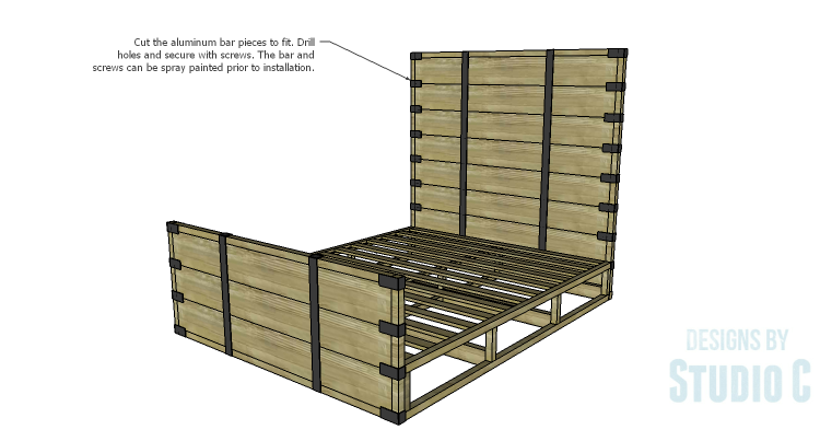DIY Plans to Build a Rustic Metal Strap Queen Bed_Straps