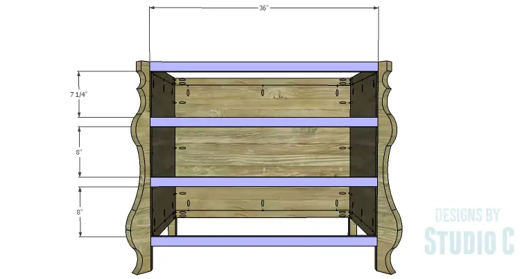 DIY Plans to Build a Raphael Dresser_Front Stretchers