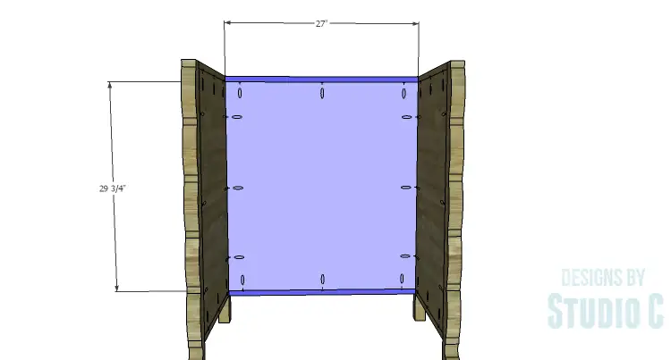 DIY Plans to Build a Scalloped Leg Dresser_Back Panel & Stretchers