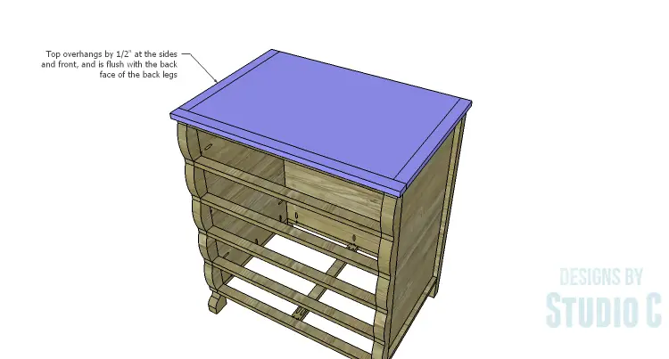 DIY Plans to Build a Scalloped Leg Dresser_Top 2
