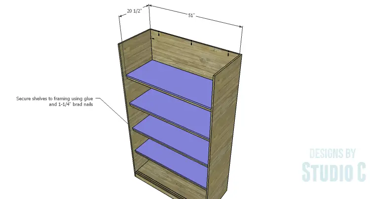 DIY Plans to Build a Sliding Door Pantry_Shelves