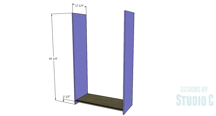 DIY Plans to Build a Sliding Door Pantry_Sides