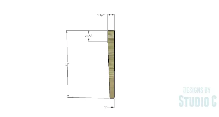 DIY Furniture Plans to Build an Anna Bench - Front Leg