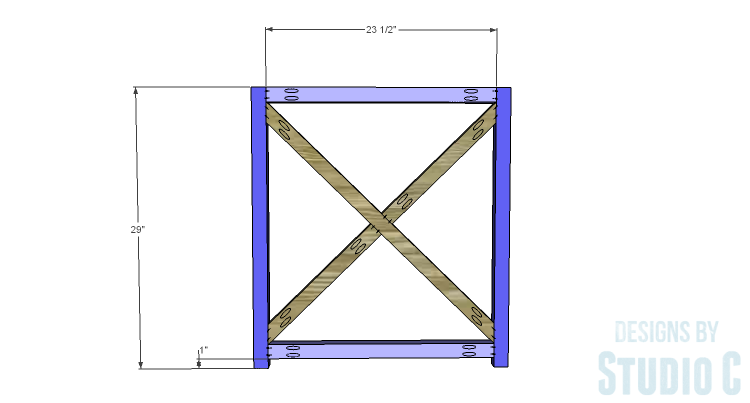 DIY Plans to Build an X Leg Chair_Side Framing