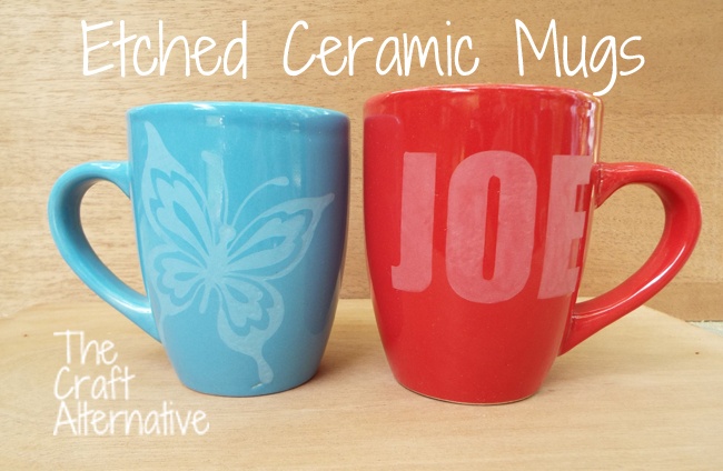 Etched Ceramic Mugs