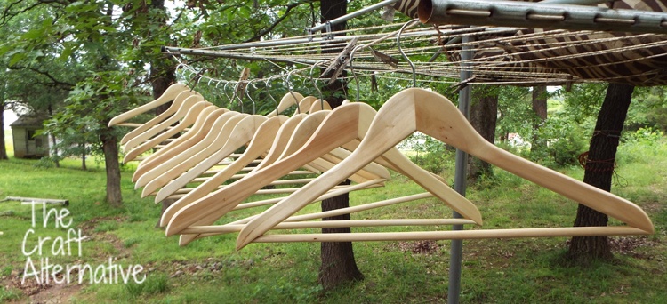Adding Paint to Wooden Hangers_Unfinished