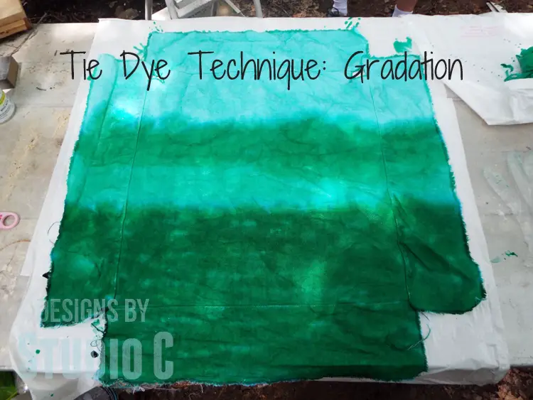 Tie-Dying Fabric for a Chair Seat_Gradation