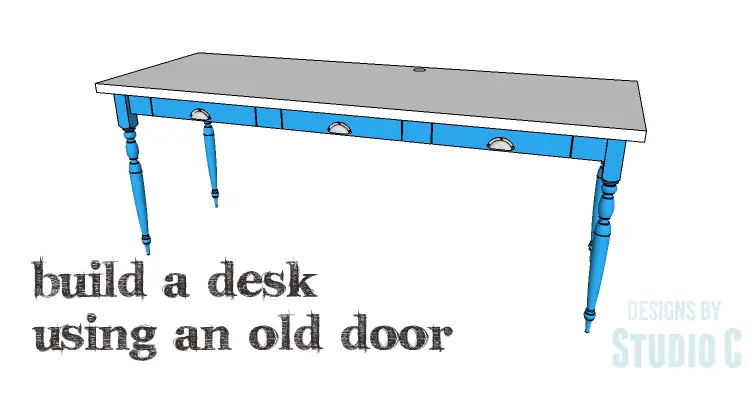 DIY Plans to Build a Desk with an Old Door_Copy