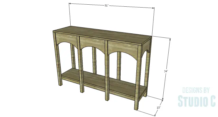 DIY Plans to Build an Arched Console Table