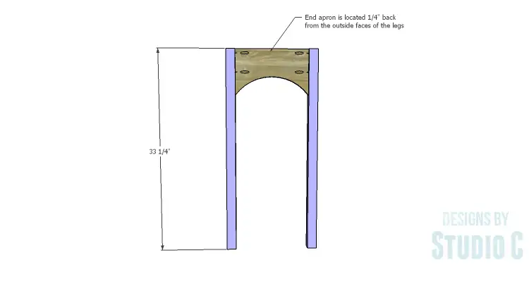DIY Plans to Build an Arched Console Table_End Apron 2