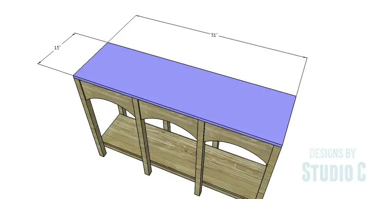 DIY Plans to Build an Arched Console Table_Top