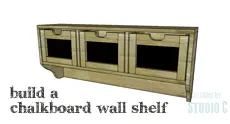 build chalkboard wall shelf