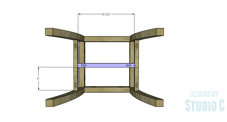 DIY Plans to Build a Pi Footstool_Center Stretcher