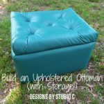 DIY Plans to Build an Upholstered Ottoman featured image with title of furniture project