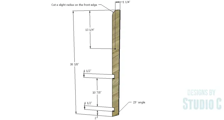 DIY Plans to Build a Folding Bench_Front Legs