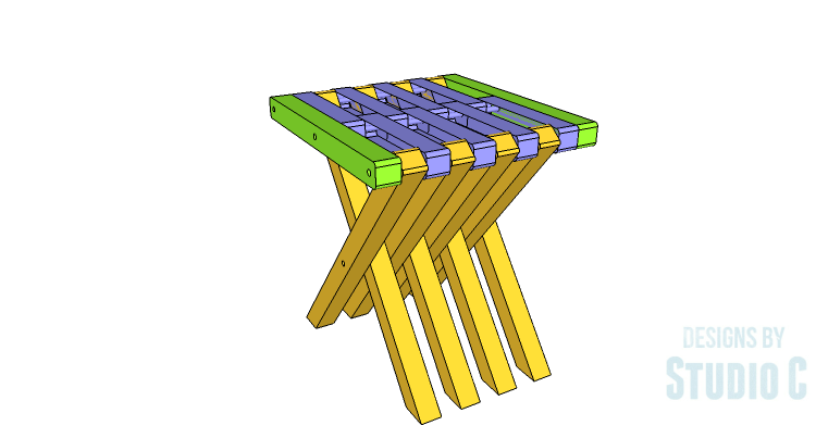 DIY Plans to Build an Outdoor Campfire Stool_Assembly 2