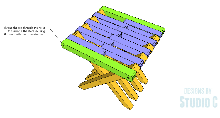 DIY Plans to Build an Outdoor Campfire Stool_Assembly