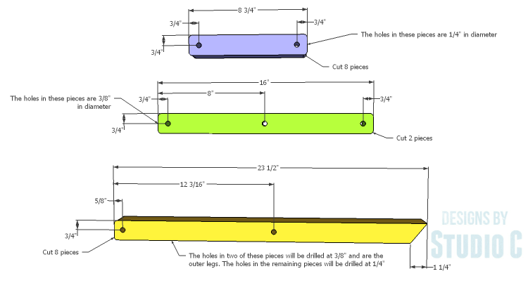 DIY Plans to Build an Outdoor Campfire Stool_Pieces