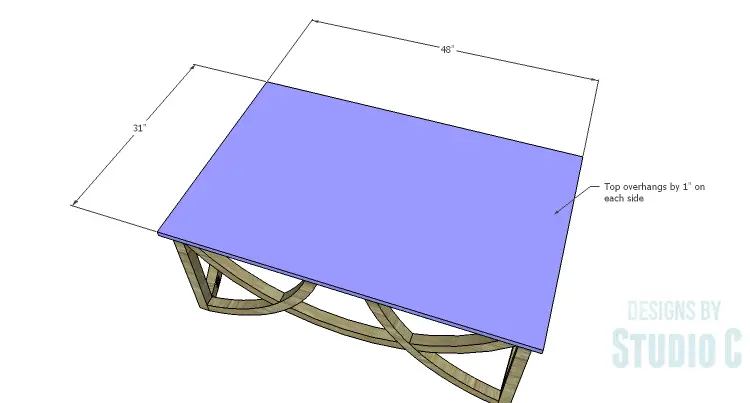 DIY Plans to Build a Curved Base Coffee Table_Top