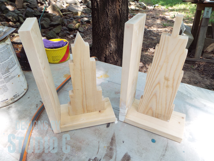 Cityscape Bookends for the Power Tool Challenge_Unfinished