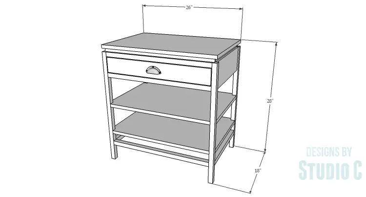 DIY Plans to Build a Floating Top Nightstand