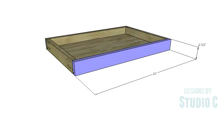 DIY Plans to Build a Floating Top Nightstand_Drawer Box Front