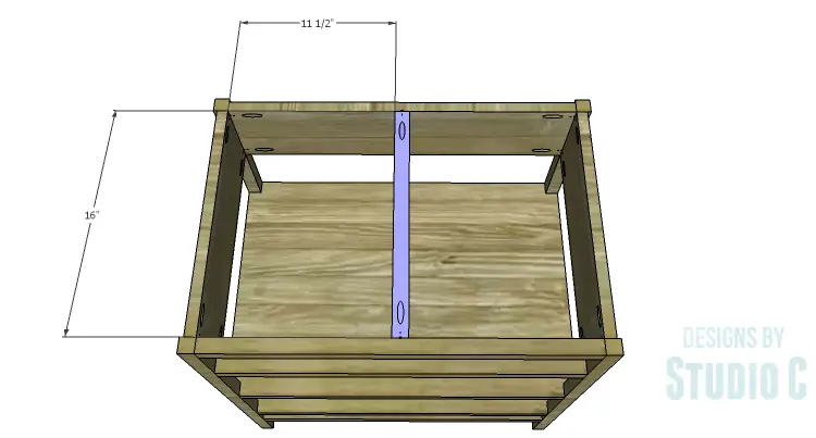 DIY Plans to Build a Floating Top Nightstand_Top Center Support