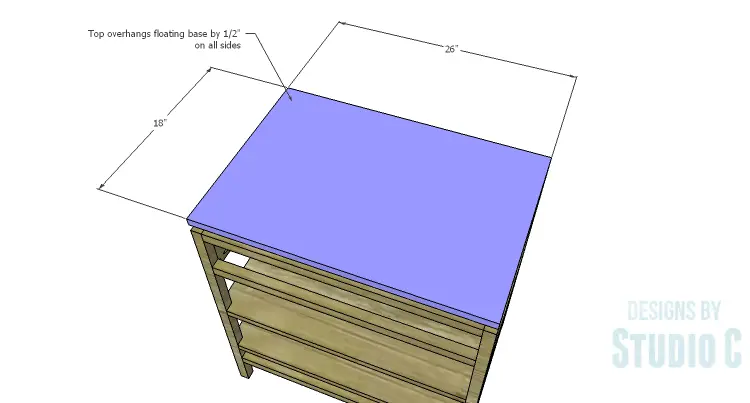 DIY Plans to Build a Floating Top Nightstand_Top