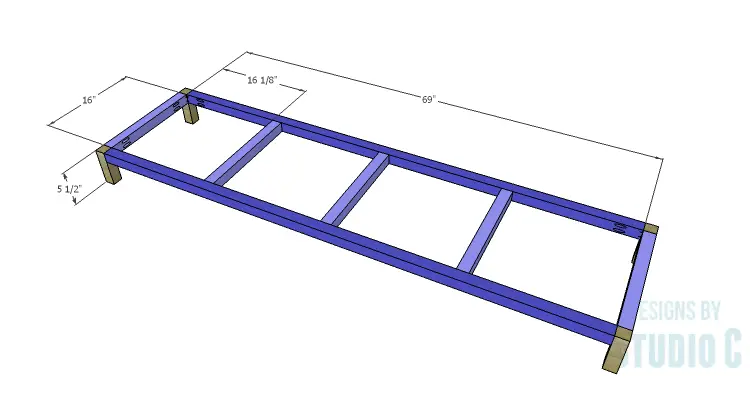 DIY Plans to Build a Long Paneled Sideboard_Base