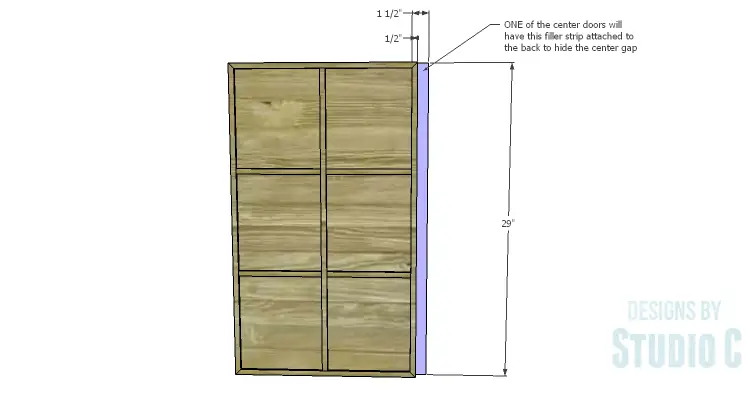 DIY Plans to Build a Long Paneled Sideboard_Center Filler