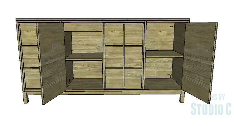 DIY Plans to Build a Long Paneled Sideboard_Copy 2