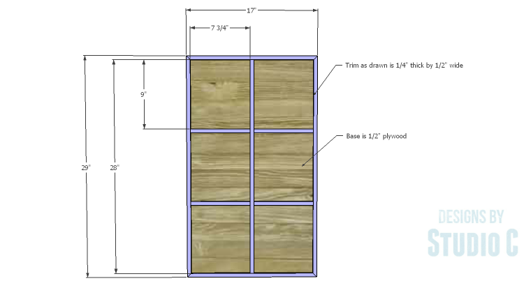 DIY Plans to Build a Long Paneled Sideboard_Doors 1