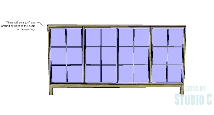 DIY Plans to Build a Long Paneled Sideboard_Doors 2