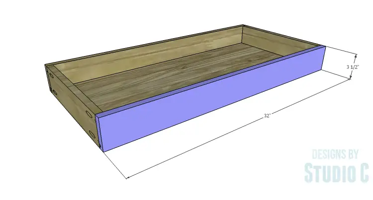 DIY Plans to Build a Long Paneled Sideboard_Drawer Front