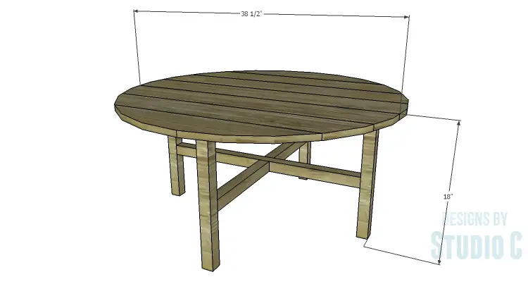 DIY Plans to Build a Round Rustic Coffee Table