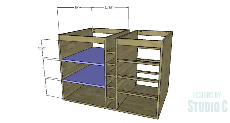 DIY Plans to Build a Carey Kitchen Island_Shelves