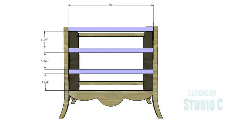 DIY Plans to Build a Celia Dresser_Front Stretchers