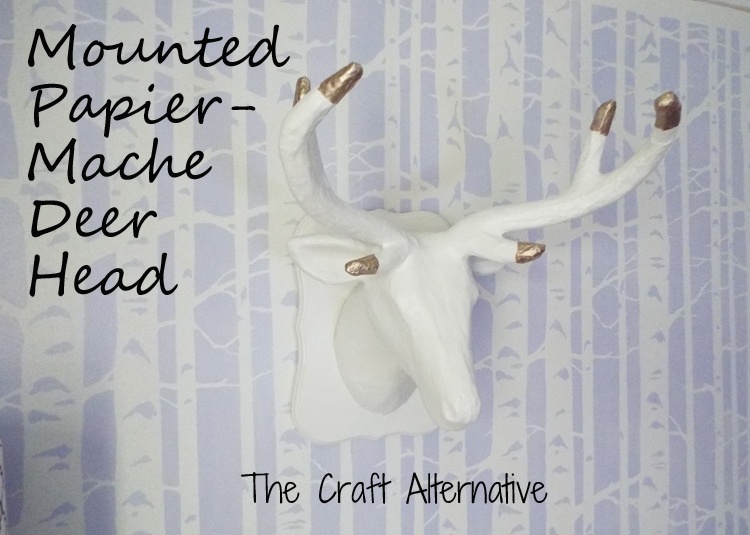 Papier-Mache Deer Head Mounted on an MDF Plaque_Featured