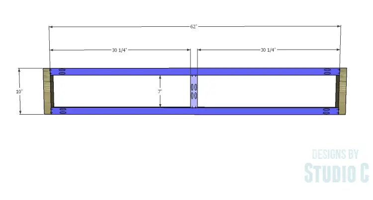 DIY Plans to Build a Modern+Rustic Queen Platform Bed_Base Leg Framing