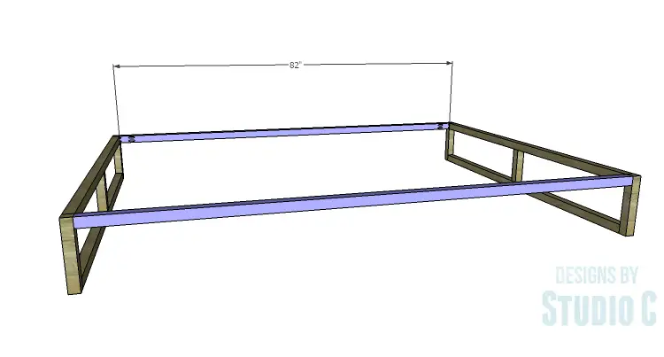 DIY Plans to Build a Modern+Rustic Queen Platform Bed_Base Rails