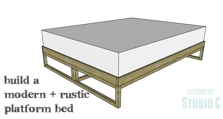 DIY Plans to Build a Modern+Rustic Queen Platform Bed_Copy